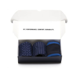 SANTINI Șosete clasice de ciclism - MIX SOXBOX - negru/albastru