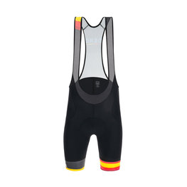 SANTINI Pantaloni scurți de ciclism cu bretele - LA VUELTA 2019 - negru/galben/roșu