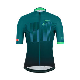 SANTINI Tricou de ciclism cu mânecă scurtă - LA VUELTA 2019 - verde/albastru