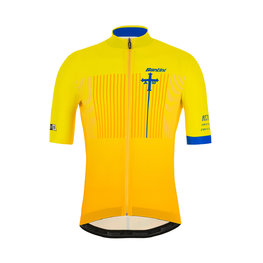 SANTINI Tricou de ciclism cu mânecă scurtă - LA VUELTA 2019 - albastru/galben