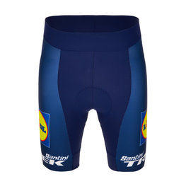 SANTINI Pantaloni scurți de ciclism fără bretele - LIDL TREK 2024 LADY - albastru