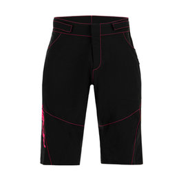SANTINI Pantaloni scurți de ciclism fără bretele - SELVA MTB LADY - negru/roz