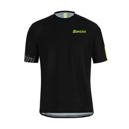 SANTINI Tricou de ciclism cu mânecă scurtă - SASSO MTB - verde/negru