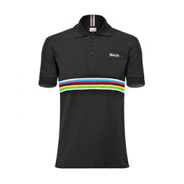 SANTINI Tricou de ciclism cu mânecă scurtă - UCI POLO - negru