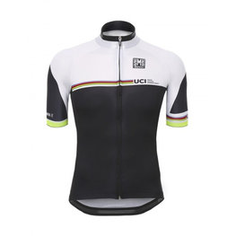 SANTINI Tricou de ciclism cu mânecă scurtă - UCI RAINBOW 2016 - curcubeu/negru/alb