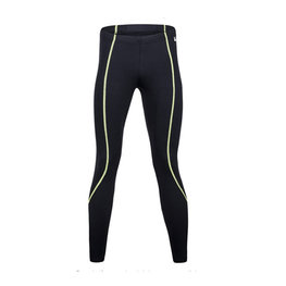 SANTINI Pantaloni de ciclism lungi fără bretele - WORUN - negru/galben