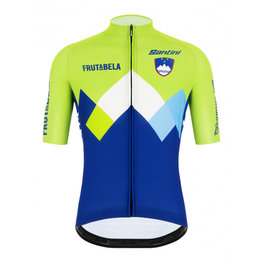 SANTINI Tricou de ciclism cu mânecă scurtă - TEAM SLOVENIA 2020 - albastru/verde
