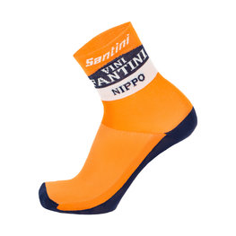 SANTINI Șosete clasice de ciclism - NIPPO FANTINI 2019 - portocaliu/albastru/alb