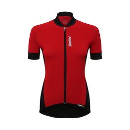 SANTINI Tricou de ciclism cu mânecă scurtă - BRIO LADY - roșu/negru
