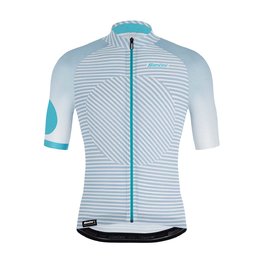 SANTINI Tricou de ciclism cu mânecă scurtă - KARMA MILLE - albastru deschis/alb