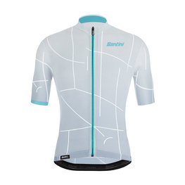 SANTINI Tricou de ciclism cu mânecă scurtă - TONO PURO - alb/albastru deschis