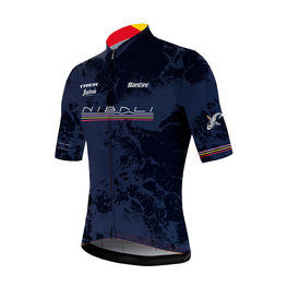 SANTINI Tricou de ciclism cu mânecă scurtă - NIBALI - albastru