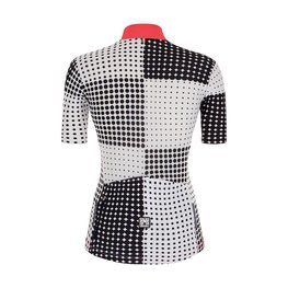 SANTINI Tricou de ciclism cu mânecă scurtă - TONO SFERA LADY - negru/alb