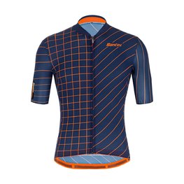 SANTINI Tricou de ciclism cu mânecă scurtă - SLEEK DINAMO - portocaliu/albastru