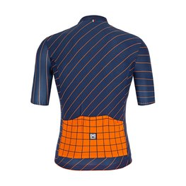 SANTINI Tricou de ciclism cu mânecă scurtă - SLEEK DINAMO - portocaliu/albastru