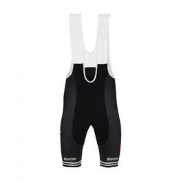 SANTINI Pantaloni scurți de ciclism cu bretele - TREK 2019 PRIME - alb/negru