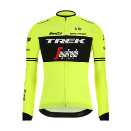 SANTINI Tricou de cilism pentru iarnă cu mânecă lungă - TREK 2019 CLASSE WNT - negru/galben