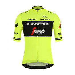 SANTINI Tricou de ciclism cu mânecă scurtă - TREK 2019 BLEND - galben/negru