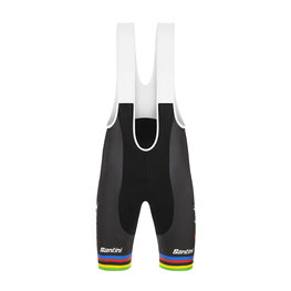 SANTINI Pantaloni scurți de ciclism cu bretele - TREK SEGAFREDO 2020 - multicolor/negru