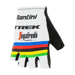 SANTINI Mănuși de ciclism fără degete - TREK SEGAFREDO 2020 - alb/multicolor