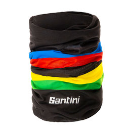 SANTINI Guler de ciclism - UCI RAINBOW - negru/curcubeu