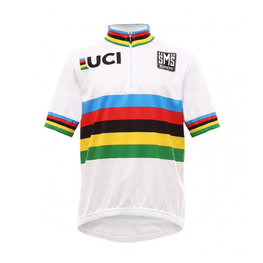 SANTINI Tricou de ciclism cu mânecă scurtă - UCI KIDS - multicolor/alb
