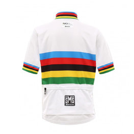SANTINI Tricou de ciclism cu mânecă scurtă - UCI KIDS - multicolor/alb