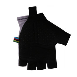 SANTINI Mănuși de ciclism fără degete - UCI RAINBOW - gri