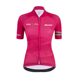 SANTINI Tricou de ciclism cu mânecă scurtă - UCI WORLD LADY - mov