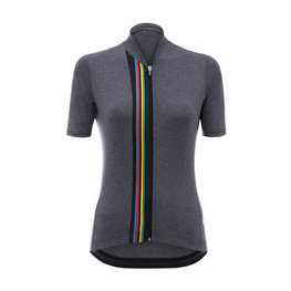 SANTINI Tricou de ciclism cu mânecă scurtă - UCI RAINBOW LADY - gri