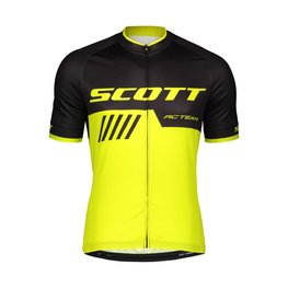 SCOTT Tricou de ciclism cu mânecă scurtă - RC TEAM 10 - galben/negru