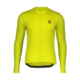 SCOTT Tricou de ciclism cu mânecă lungă de vară - ENDURANCE 10 SUMMER - galben