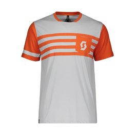 SCOTT Tricou de ciclism cu mânecă scurtă - TRAIL FLOW DRI - portocaliu/gri
