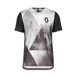 SCOTT Tricou de ciclism cu mânecă scurtă - TRAIL FLOW PRO - alb/gri