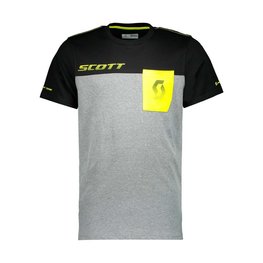 SCOTT Tricou de ciclism cu mânecă scurtă - FACTORY TEAM - galben/gri/negru