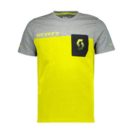 SCOTT Tricou de ciclism cu mânecă scurtă - FACTORY TEAM - galben/gri/negru