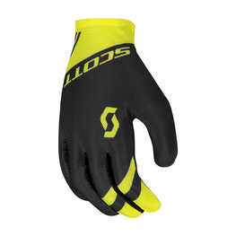 SCOTT Mănuși cu degete lungi de ciclism - RC TEAM LF - galben/negru