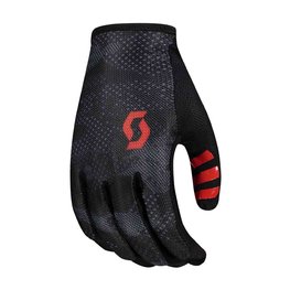 SCOTT Mănuși cu degete lungi de ciclism - TRACTION LF - negru/roșu