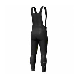 SCOTT Pantaloni de ciclism lungi cu bretele - RC WARM WB - negru/galben