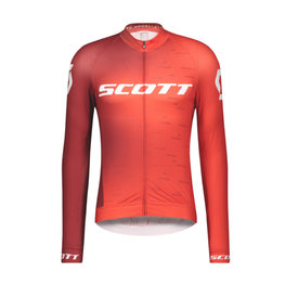 SCOTT Tricou de ciclism cu mânecă lungă de vară - RC PRO SUMMER - alb/roșu