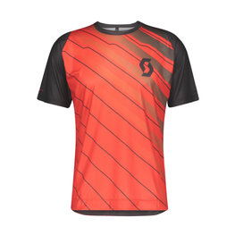 SCOTT Tricou de ciclism cu mânecă scurtă - TRAIL VERTIC - roșu/gri