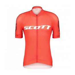 SCOTT Tricou de ciclism cu mânecă scurtă - RC PRO SS - alb/roșu