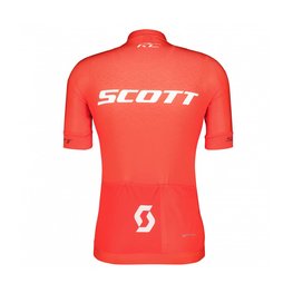 SCOTT Tricou de ciclism cu mânecă scurtă - RC PRO SS - alb/roșu