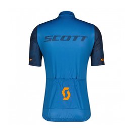 SCOTT Tricou de ciclism cu mânecă scurtă - RC TEAM 10 SS - albastru/portocaliu