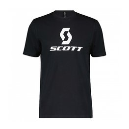 SCOTT Tricou de ciclism cu mânecă scurtă - ICON SS - negru/alb