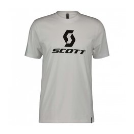 SCOTT Tricou de ciclism cu mânecă scurtă - ICON SS - alb/negru