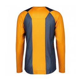 SCOTT Tricou de ciclism cu mânecă lungă de vară - TRAIL VERTIC LS - albastru/portocaliu