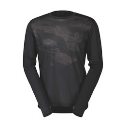 SCOTT Tricou de ciclism cu mânecă lungă de vară - TRAIL FLOW LS - negru/gri