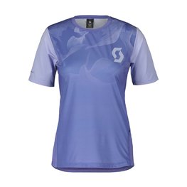 SCOTT Tricou de ciclism cu mânecă scurtă - TRAIL VERTIC SS LADY - albastru deschis/albastru