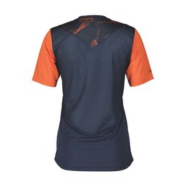 SCOTT Tricou de ciclism cu mânecă scurtă - TRAIL VERTIC SS LADY - albastru/portocaliu
